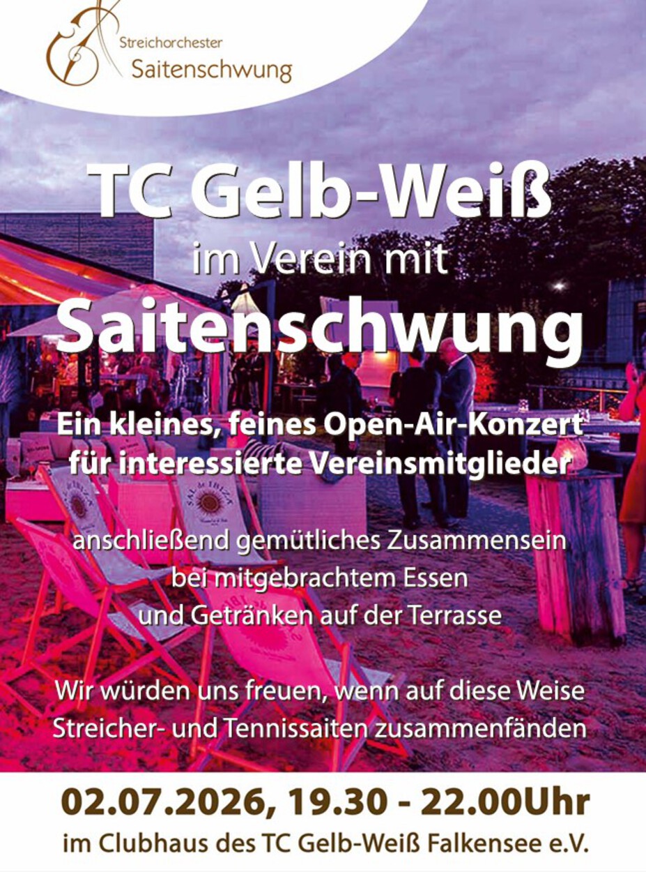 Save-the-date: TC Gelb-Weiß meets Saitenschwung am 02.07.2026